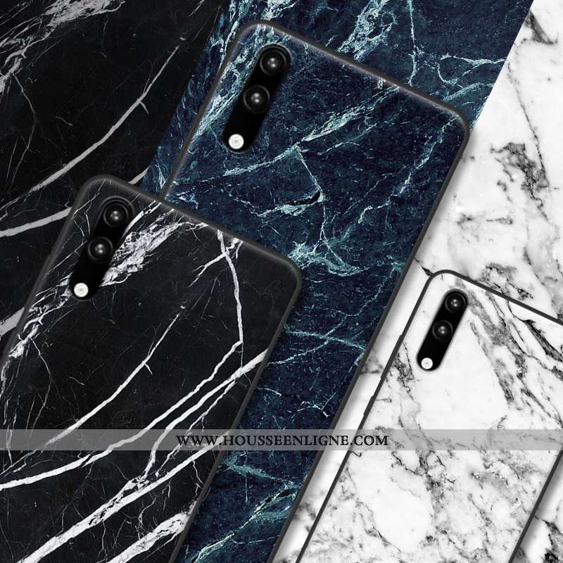 Étui Huawei P20 Délavé En Daim Tendance Protection Tout Compris Coque Incassable Blanche