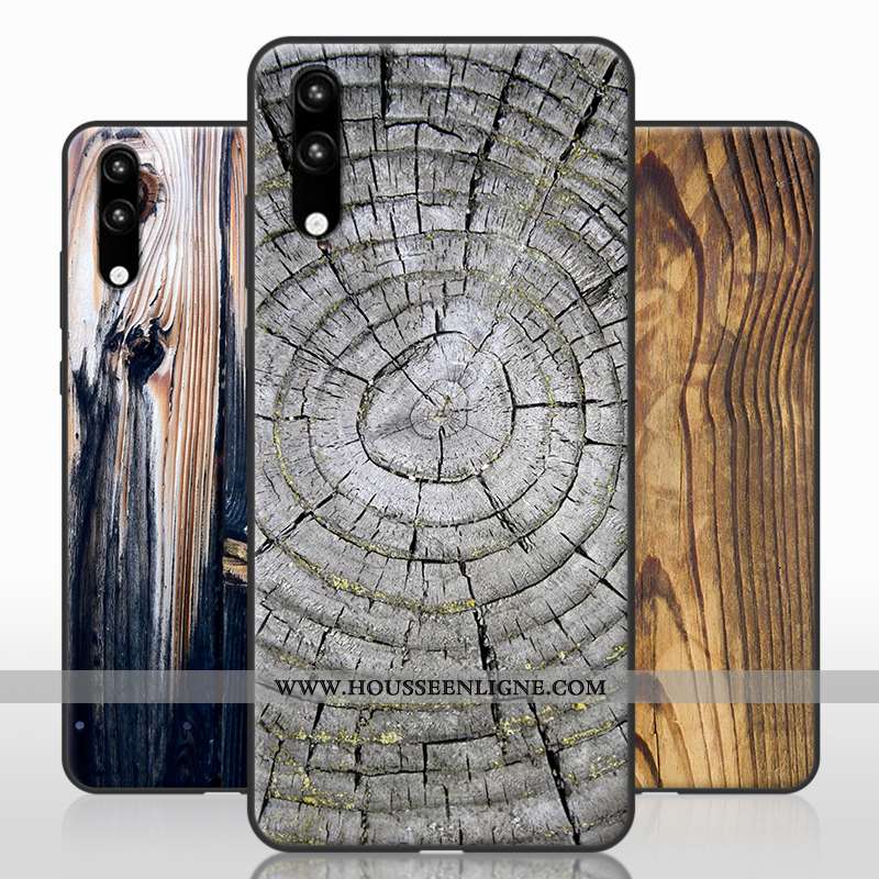 Étui Huawei P20 Délavé En Daim Tendance Protection Tout Compris Coque Incassable Blanche
