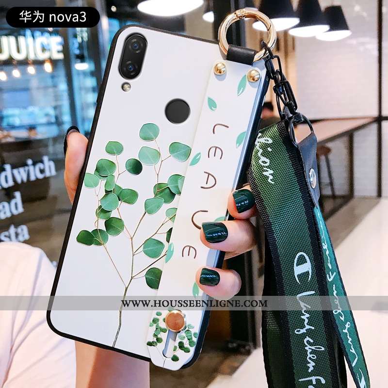 Étui Huawei P20 Lite Créatif Gaufrage Protection Bleu Incassable Silicone
