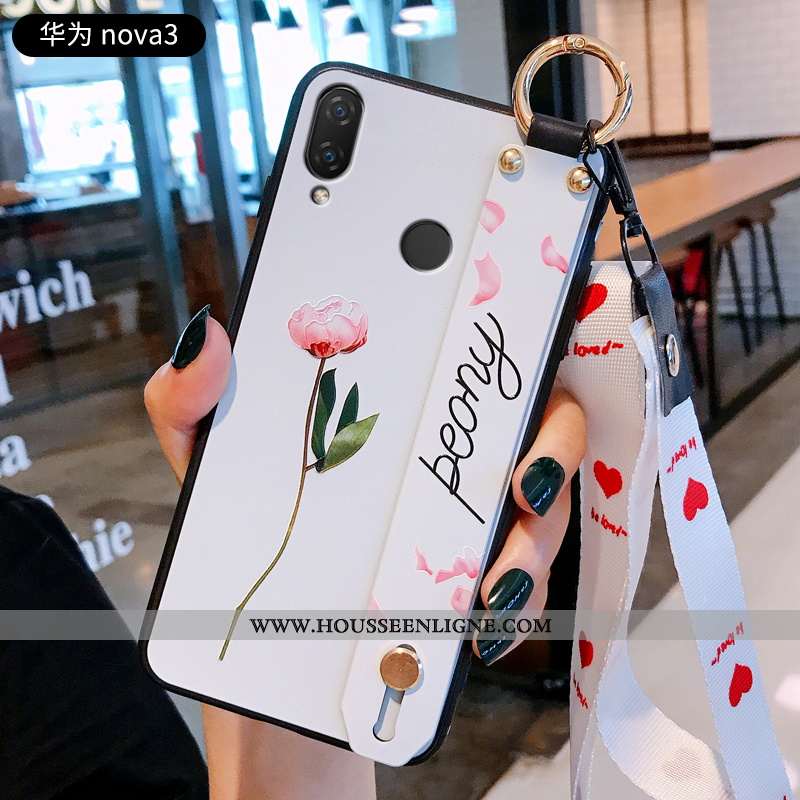 Étui Huawei P20 Lite Créatif Gaufrage Protection Bleu Incassable Silicone
