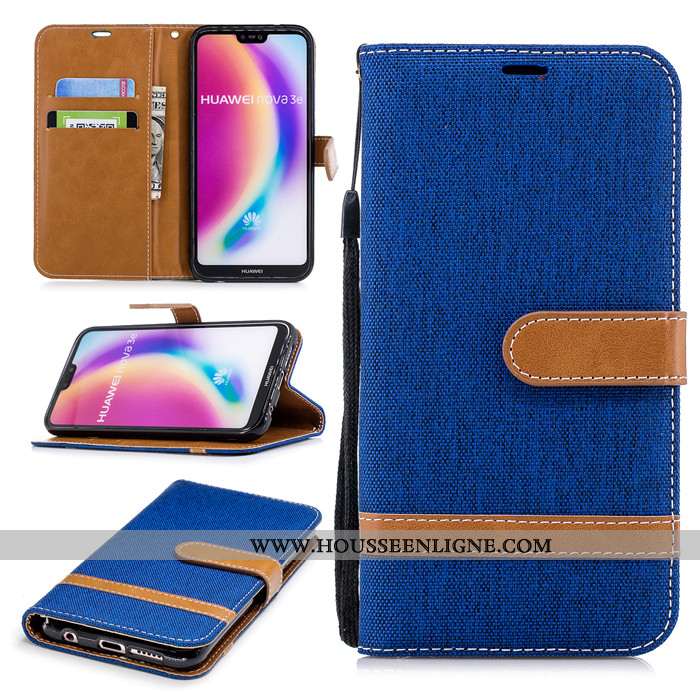 Étui Huawei P20 Lite Cuir Protection Clamshell Rouge Téléphone Portable Incassable