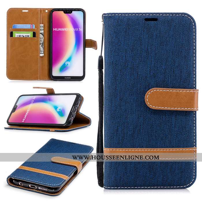 Étui Huawei P20 Lite Cuir Protection Clamshell Rouge Téléphone Portable Incassable