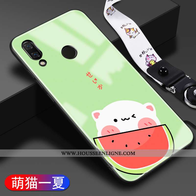 Étui Huawei P20 Lite Mode Protection Verre Dessin Animé Téléphone Portable Tendance Personnalité Ros