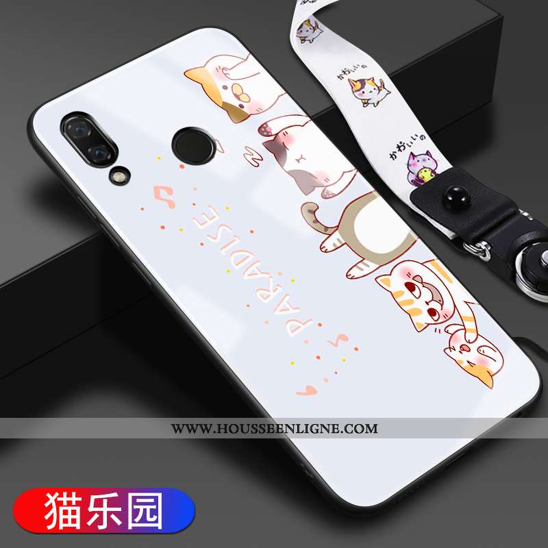 Étui Huawei P20 Lite Mode Protection Verre Dessin Animé Téléphone Portable Tendance Personnalité Ros