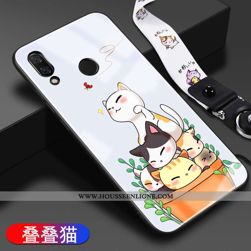 Étui Huawei P20 Lite Mode Protection Verre Dessin Animé Téléphone Portable Tendance Personnalité Ros