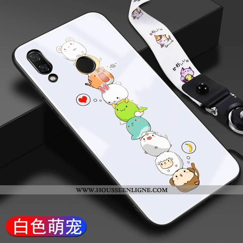 Étui Huawei P20 Lite Mode Protection Verre Dessin Animé Téléphone Portable Tendance Personnalité Ros
