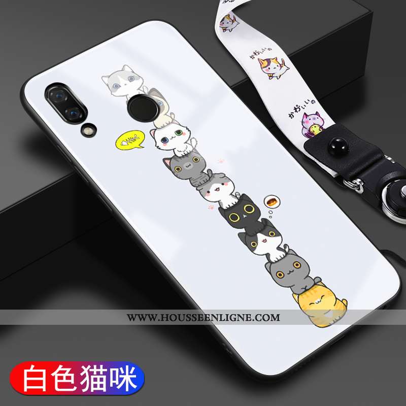 Étui Huawei P20 Lite Mode Protection Verre Dessin Animé Téléphone Portable Tendance Personnalité Ros