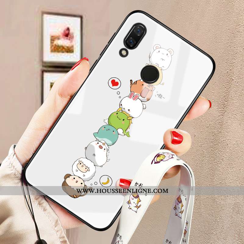 Étui Huawei P20 Lite Mode Protection Verre Dessin Animé Téléphone Portable Tendance Personnalité Ros