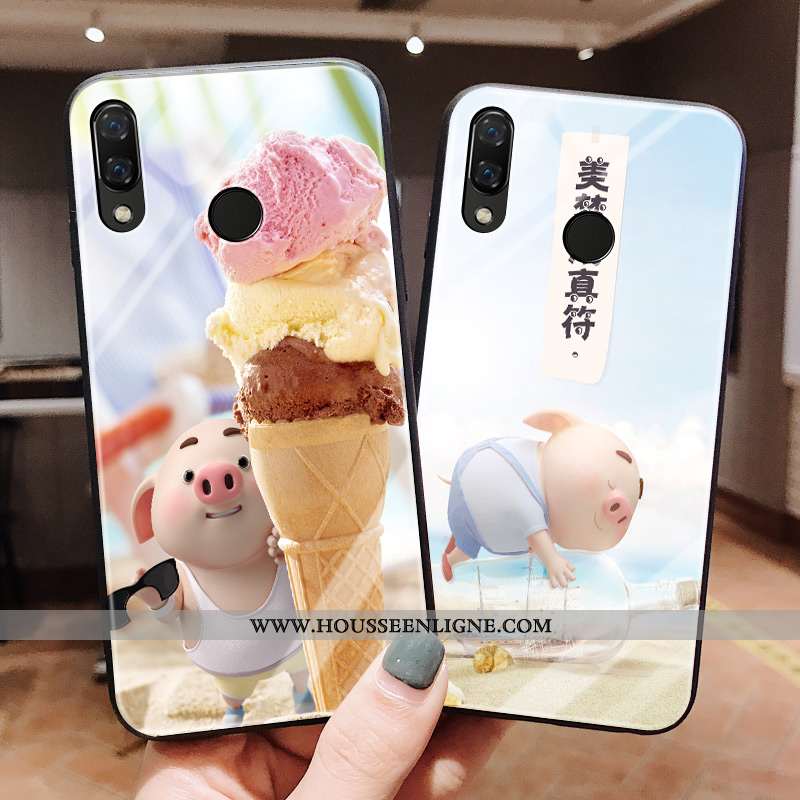 Étui Huawei P20 Lite Verre Personnalité Tout Compris Légère Petit Net Rouge Protection Blanche