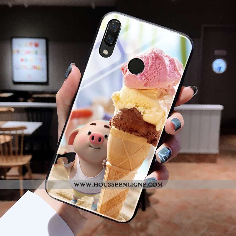 Étui Huawei P20 Lite Verre Personnalité Tout Compris Légère Petit Net Rouge Protection Blanche