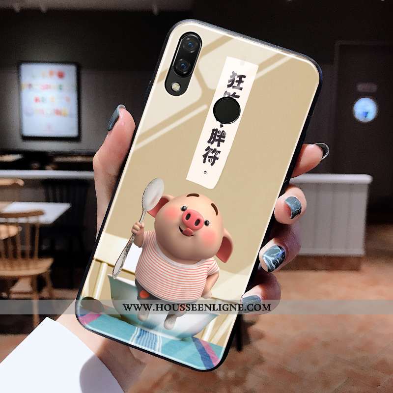 Étui Huawei P20 Lite Verre Personnalité Tout Compris Légère Petit Net Rouge Protection Blanche