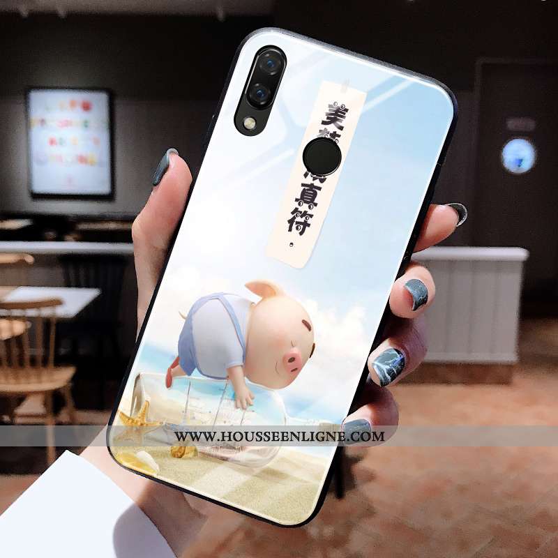 Étui Huawei P20 Lite Verre Personnalité Tout Compris Légère Petit Net Rouge Protection Blanche
