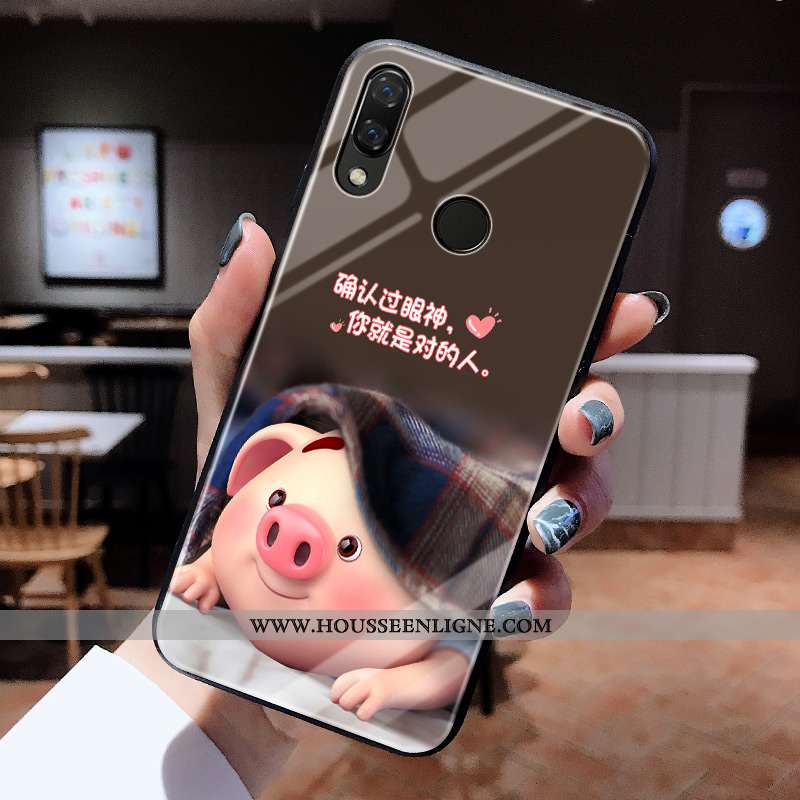 Étui Huawei P20 Lite Verre Personnalité Tout Compris Légère Petit Net Rouge Protection Blanche