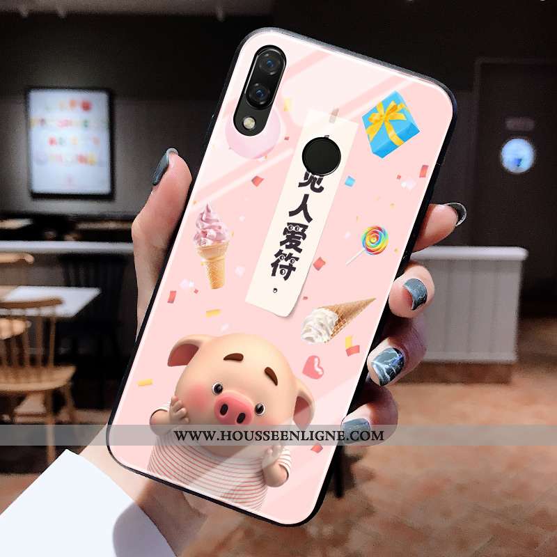Étui Huawei P20 Lite Verre Personnalité Tout Compris Légère Petit Net Rouge Protection Blanche