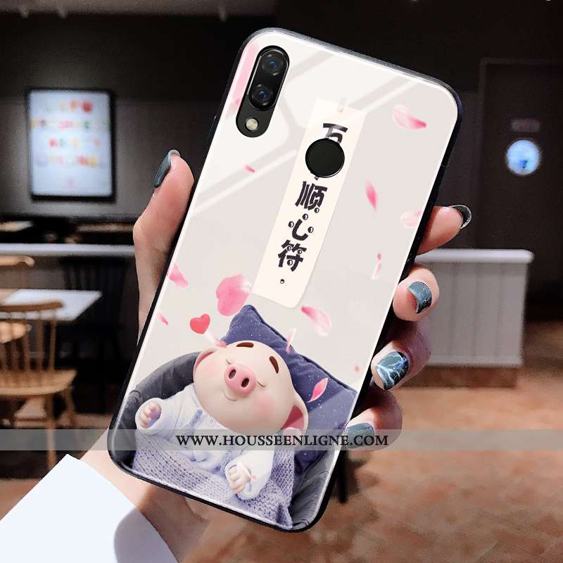 Étui Huawei P20 Lite Verre Personnalité Tout Compris Légère Petit Net Rouge Protection Blanche