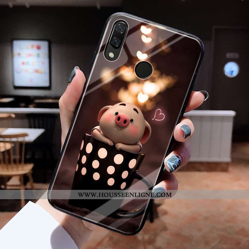 Étui Huawei P20 Lite Verre Personnalité Tout Compris Légère Petit Net Rouge Protection Blanche