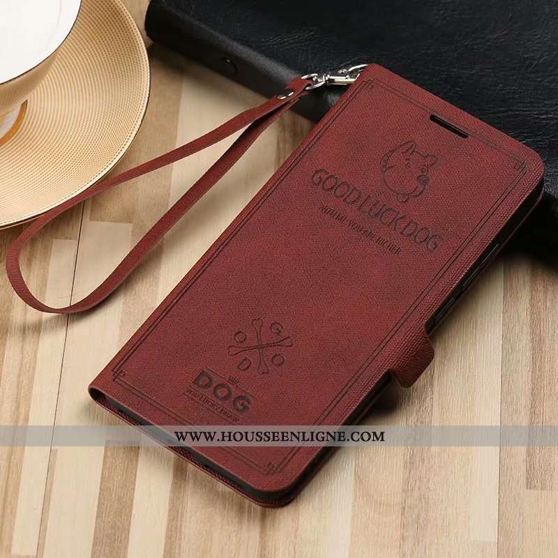 Étui Huawei P20 Portefeuille Cuir Incassable Carte Coque Housse Téléphone Portable Marron