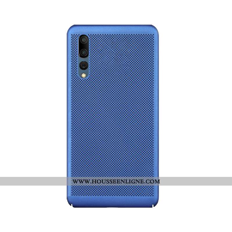 Étui Huawei P20 Pro Délavé En Daim Protection Mesh Bleu Coque Respirant