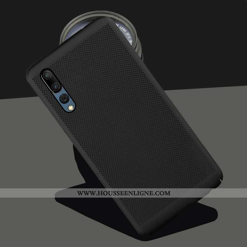 Étui Huawei P20 Pro Délavé En Daim Protection Mesh Bleu Coque Respirant