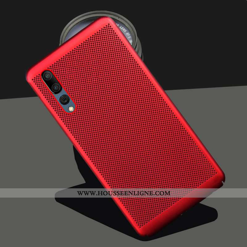 Étui Huawei P20 Pro Délavé En Daim Protection Mesh Bleu Coque Respirant