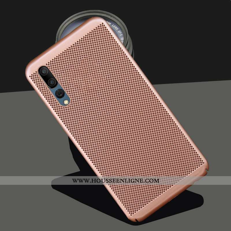 Étui Huawei P20 Pro Délavé En Daim Protection Mesh Bleu Coque Respirant