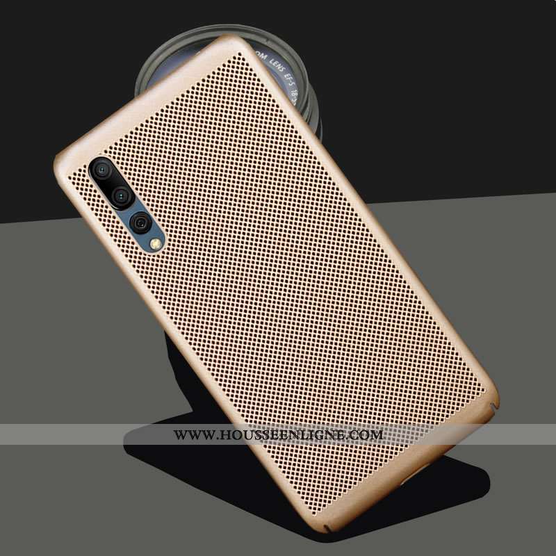 Étui Huawei P20 Pro Délavé En Daim Protection Mesh Bleu Coque Respirant