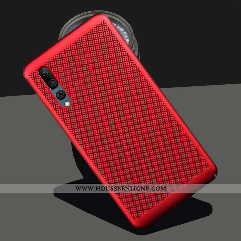 Étui Huawei P20 Pro Délavé En Daim Protection Mesh Bleu Coque Respirant
