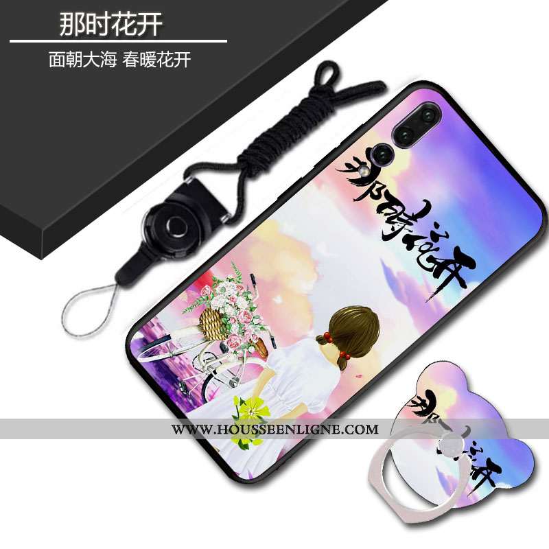 Étui Huawei P20 Pro Fluide Doux Délavé En Daim Incassable Téléphone Portable Coque Noir Tout Compris
