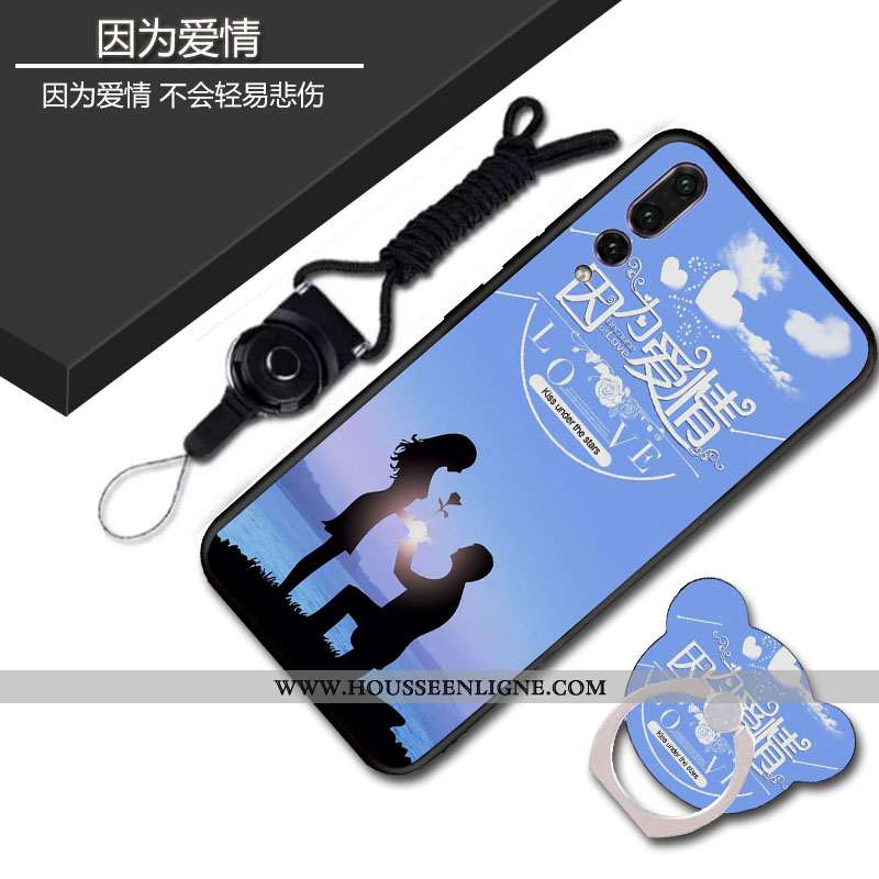 Étui Huawei P20 Pro Fluide Doux Délavé En Daim Incassable Téléphone Portable Coque Noir Tout Compris