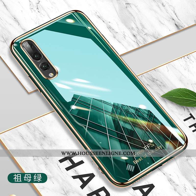Étui Huawei P20 Pro Fluide Doux Silicone Tout Compris Vert Net Rouge Charmant Incassable Verte