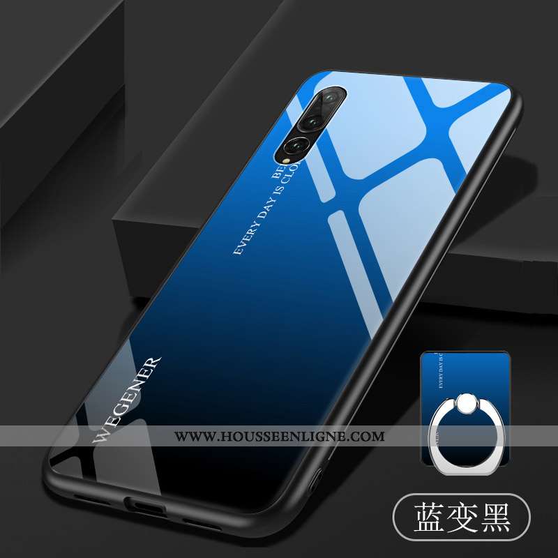 Étui Huawei P20 Pro Fluide Doux Verre Coque Violet Téléphone Portable Dégradé Tempérer