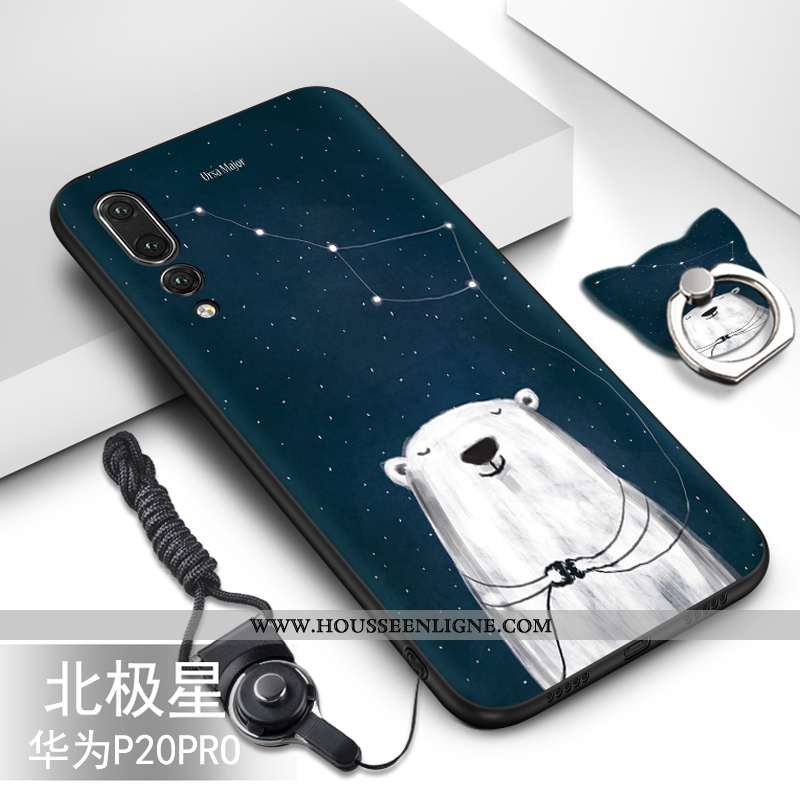 Étui Huawei P20 Pro Personnalité Créatif Coque Protection Incassable Noir