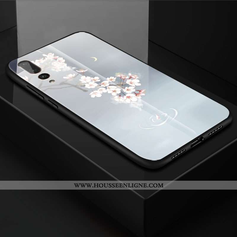 Étui Huawei P20 Pro Personnalité Créatif Fluide Doux Téléphone Portable Coque Verre Rose
