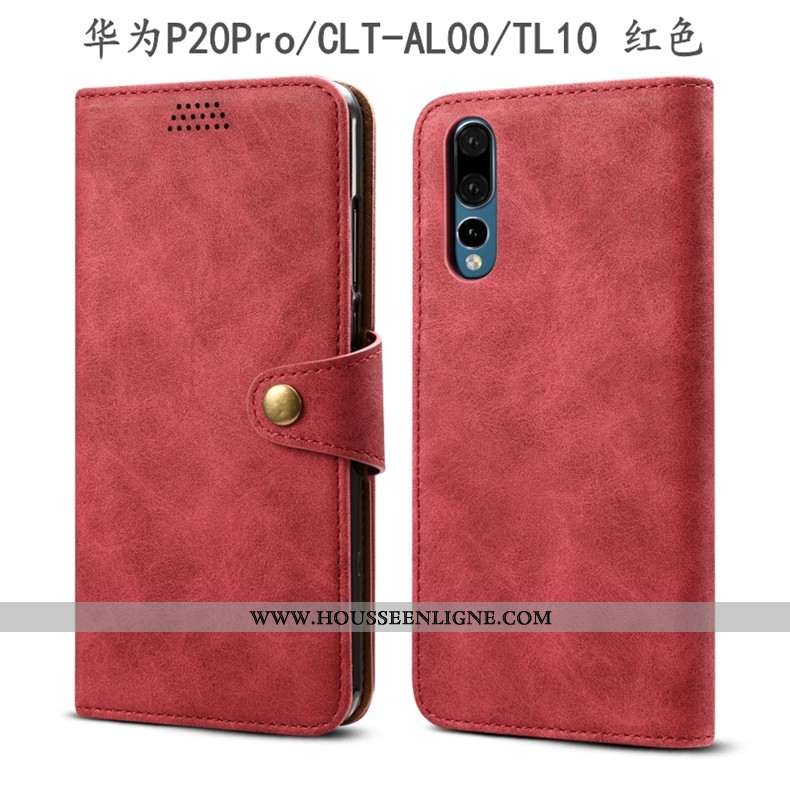 Étui Huawei P20 Pro Protection Cuir Housse Tout Compris Incassable Coque Marron