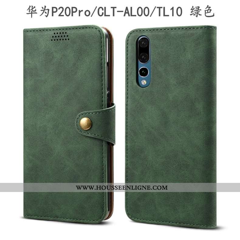Étui Huawei P20 Pro Protection Cuir Housse Tout Compris Incassable Coque Marron