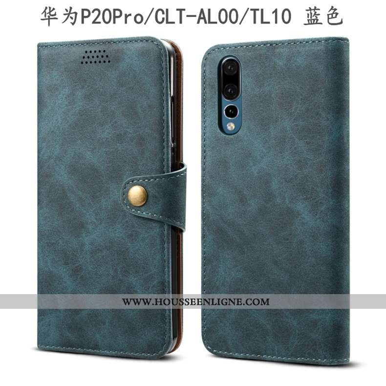 Étui Huawei P20 Pro Protection Cuir Housse Tout Compris Incassable Coque Marron