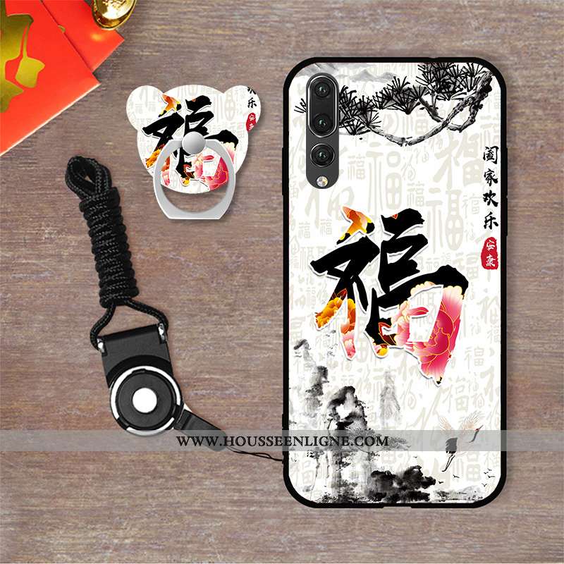 Étui Huawei P20 Pro Silicone Dessin Animé Téléphone Portable Coque Tendance Rat Fluide Doux Rose