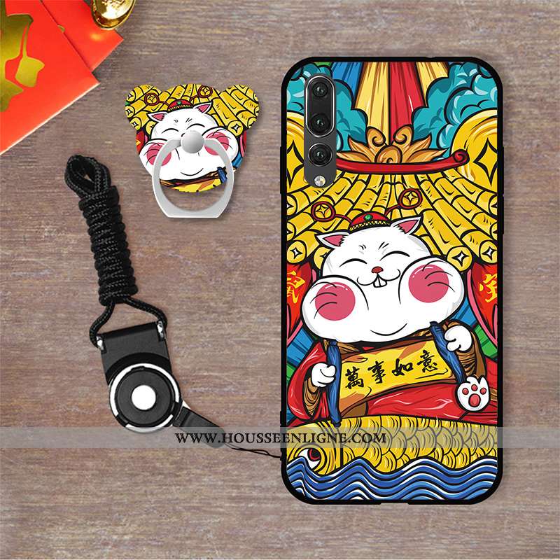 Étui Huawei P20 Pro Silicone Dessin Animé Téléphone Portable Coque Tendance Rat Fluide Doux Rose