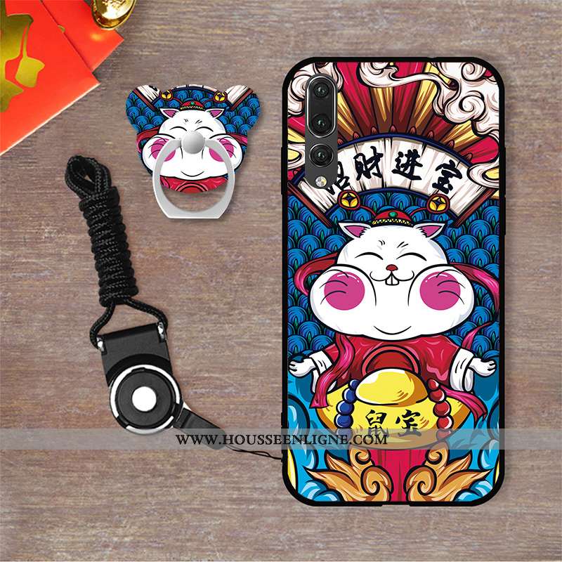 Étui Huawei P20 Pro Silicone Dessin Animé Téléphone Portable Coque Tendance Rat Fluide Doux Rose