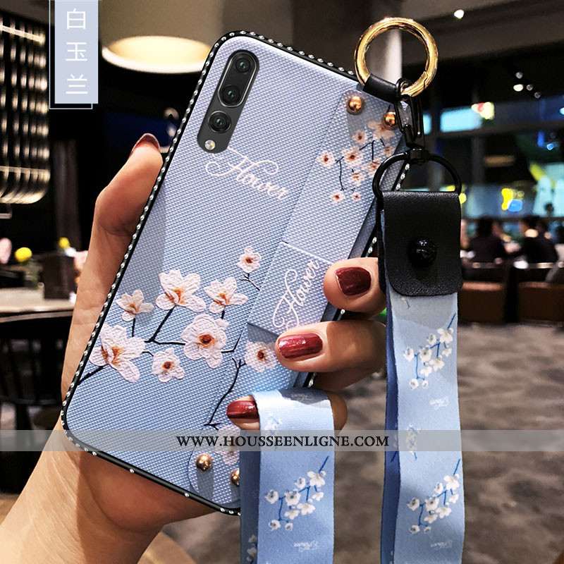 Étui Huawei P20 Pro Silicone Protection Rose Personnalité Ornements Suspendus Fluide Doux