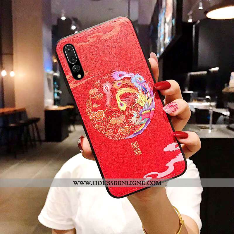 Étui Huawei P20 Pro Vintage Tendance Téléphone Portable Créatif Coque Incassable Bleu