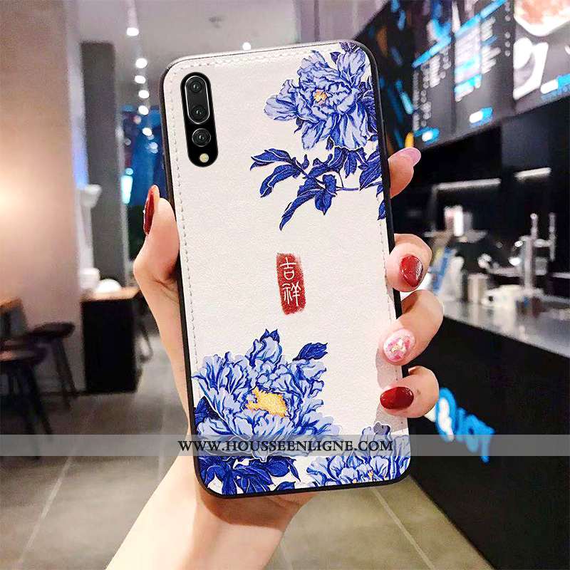 Étui Huawei P20 Pro Vintage Tendance Téléphone Portable Créatif Coque Incassable Bleu