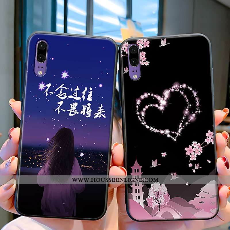 Étui Huawei P20 Protection Tendance Mode Téléphone Portable Rose Coque
