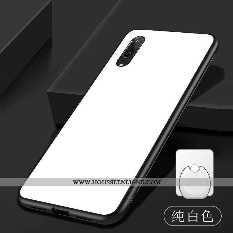 Étui Huawei P20 Verre Fluide Doux Tempérer Dégradé Coque Miroir Téléphone Portable Violet