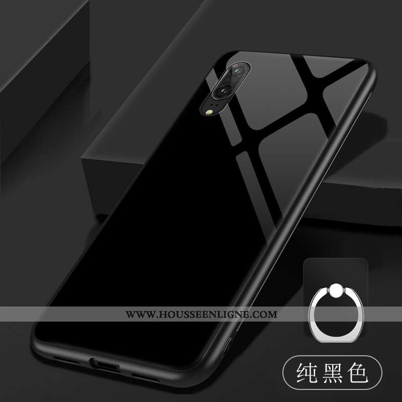 Étui Huawei P20 Verre Fluide Doux Tempérer Dégradé Coque Miroir Téléphone Portable Violet