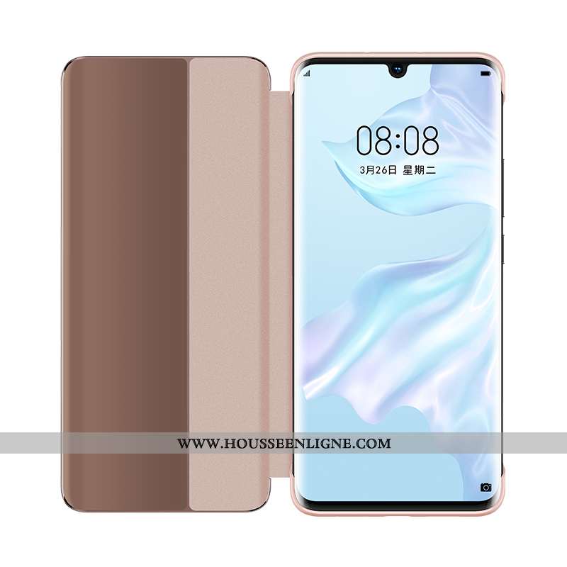 Étui Huawei P30 Cuir Accessoires Clamshell Luxe Rouge Windows