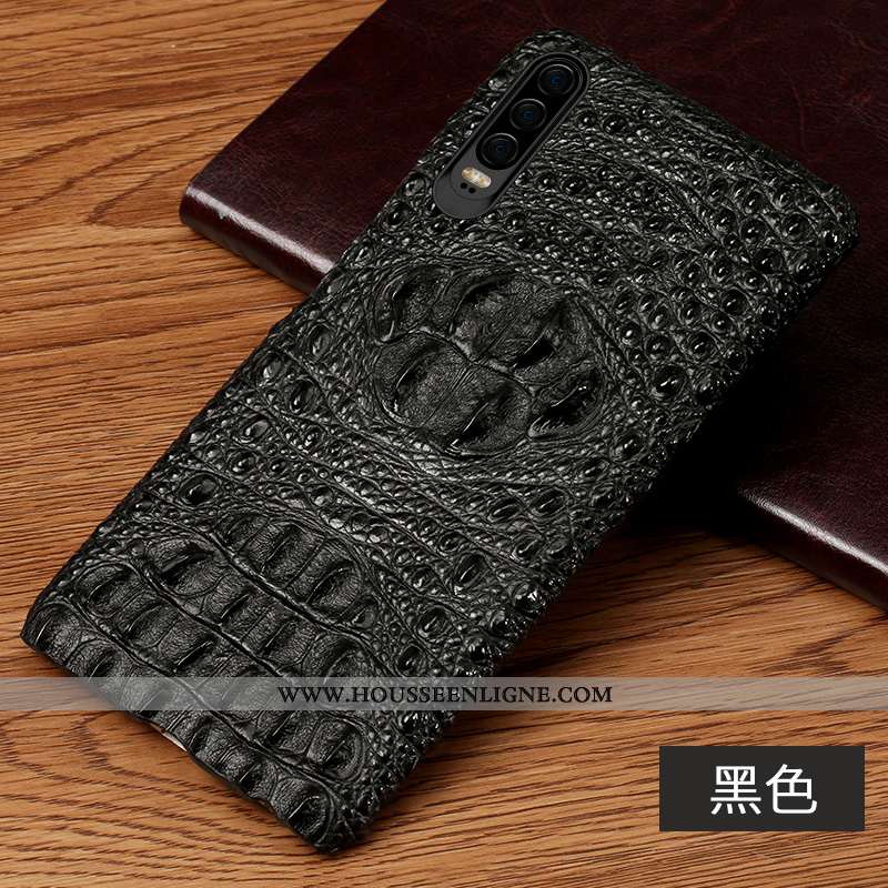 Étui Huawei P30 Cuir Modèle Fleurie Jaune Protection Bovins Incassable Antidérapant