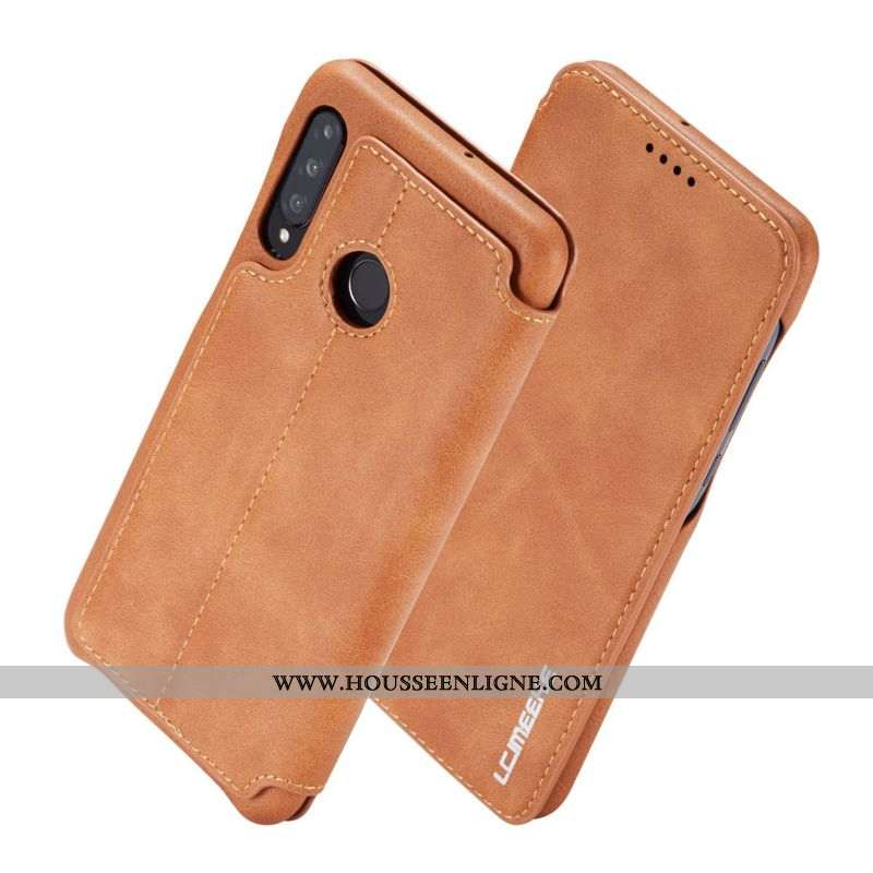 Étui Huawei P30 Lite Cuir Protection Tempérer Clamshell Jeunesse Ornements Suspendus Kaki Khaki