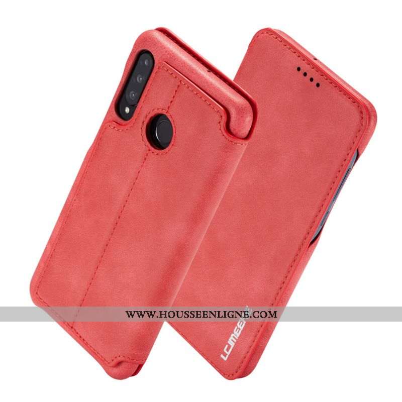 Étui Huawei P30 Lite Cuir Protection Tempérer Clamshell Jeunesse Ornements Suspendus Kaki Khaki