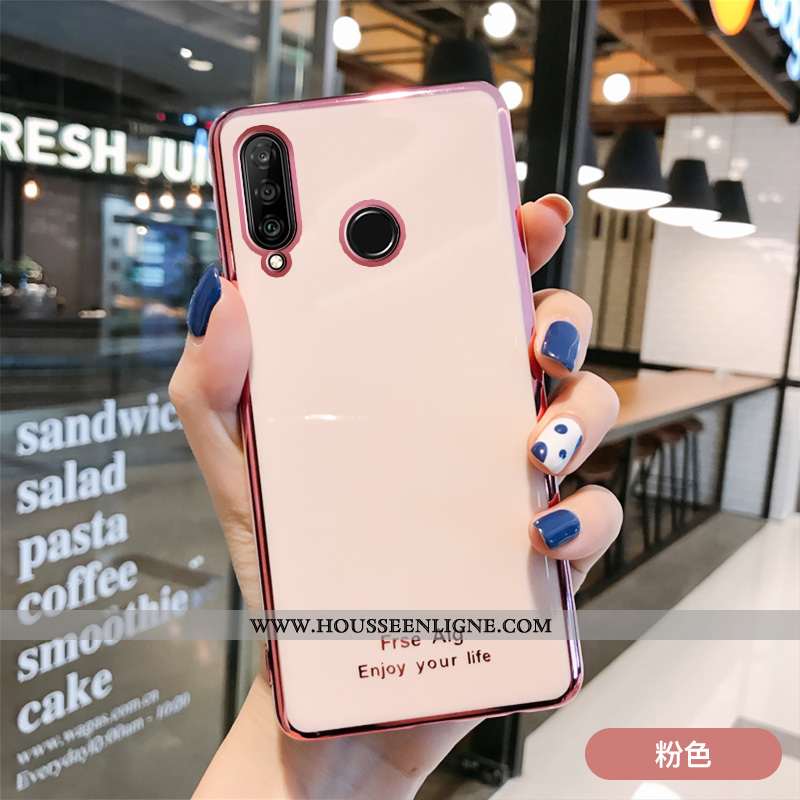 Étui Huawei P30 Lite Fluide Doux Silicone Net Rouge Téléphone Portable Vert Tout Compris Incassable 